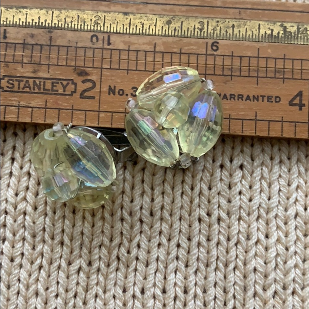 Yellow clip earrings
